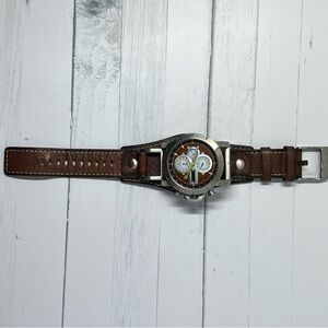 Fossil Jake Chronograph Brown Leather Watch JR-1157